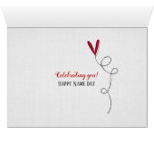 Red Gerbera Daisy for Name Day Cards (Inside Horizontal (Bottom))
