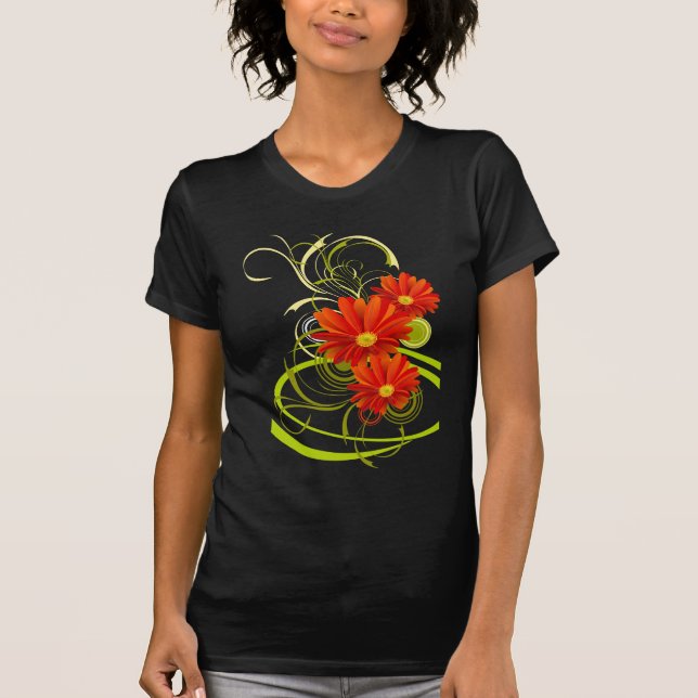 Red Gerbera Daisy T-Shirt (Front)