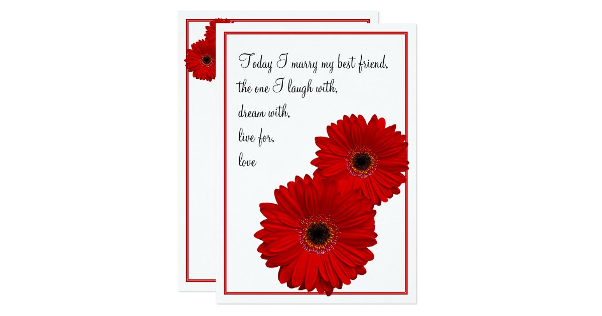 Gerbera Daisy Wedding Invitations 9