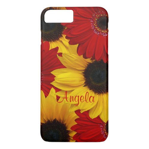 Red Gerbera Daisy Yellow Sunflower iPhone 6 case