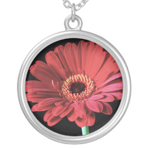 Red Gerbera necklace