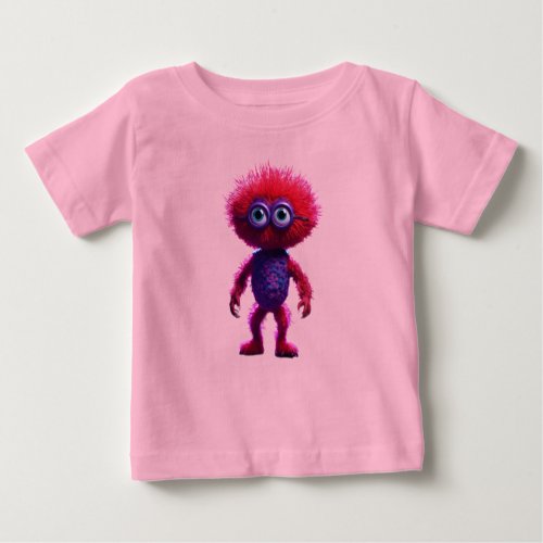 Red Germ Monster Baby T_Shirt Baby T_Shirt