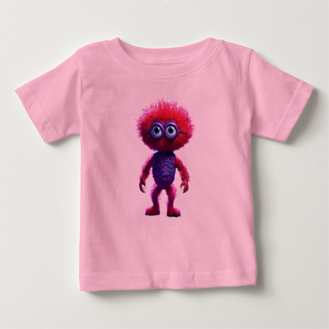 "Red Germ Monster Baby T-Shirt" Baby T-Shirt (Front)
