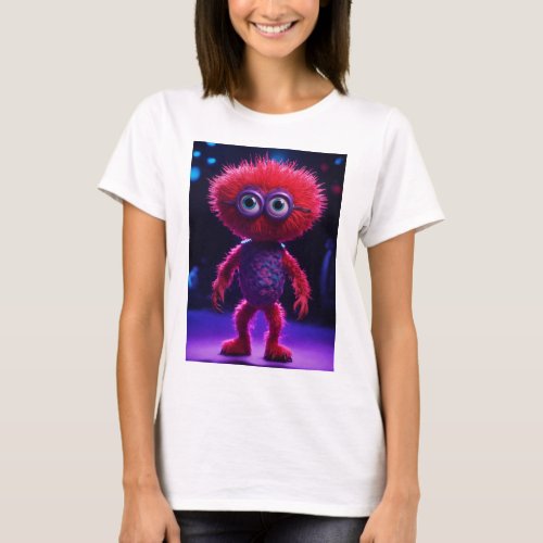 red germ monster character highly  detailed T_Shirt
