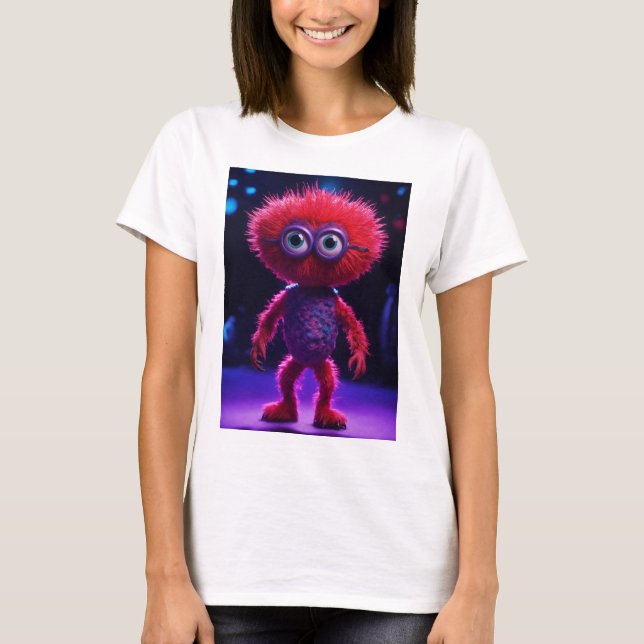 red germ monster character, highly  detailed, T-Shirt (Front)