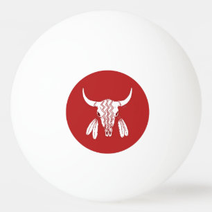 Red Ghost Dance Buffalo 1 star ping pong ball