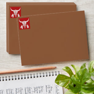 Red Ghost Dance Buffalo brown std envelopes front