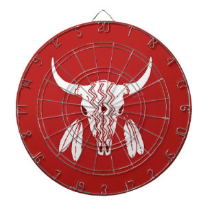 Red Ghost Dance Buffalo dartboard