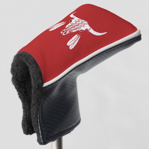 Red Ghost Dance Buffalo golf putter cover