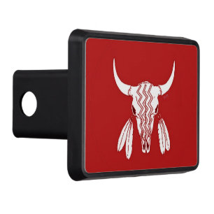 Red Ghost Dance Buffalo hitch cover receiver