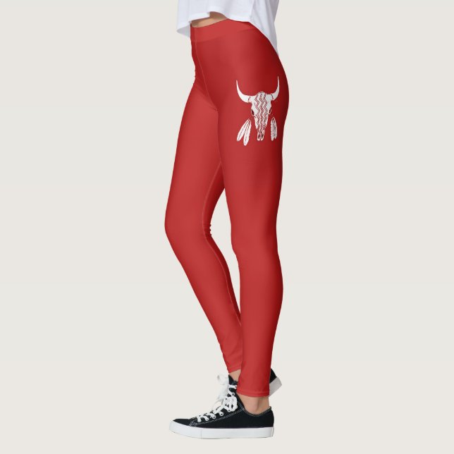 Red Ghost Dance Buffalo leggings (Left)