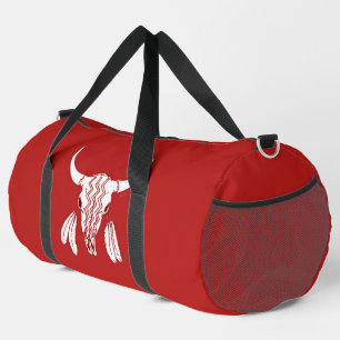 Red Ghost Dance Buffalo lg duffel bag