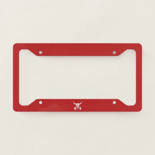 Red Ghost Dance Buffalo license plate frame