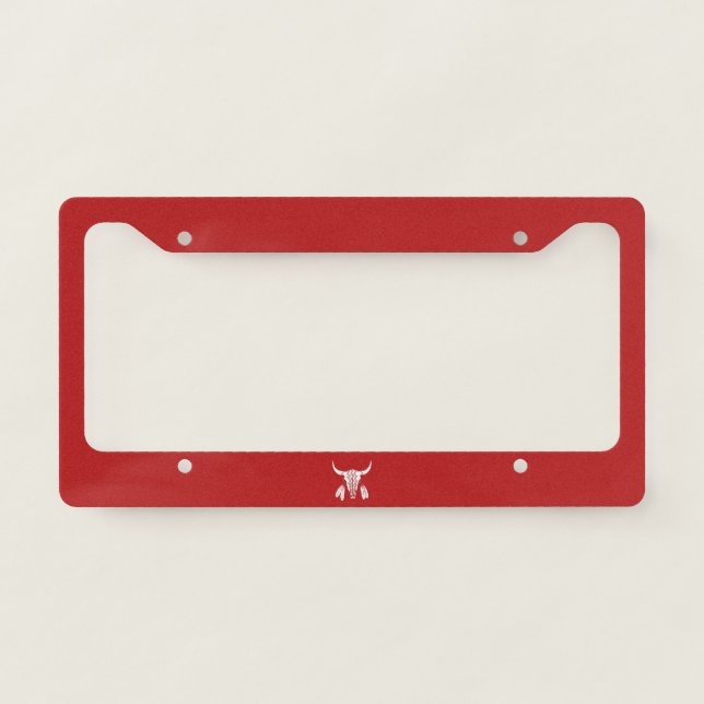 Red Ghost Dance Buffalo license plate frame (Front)