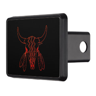 Red Ghost Dance Buffalo line black hitch receiver Cover