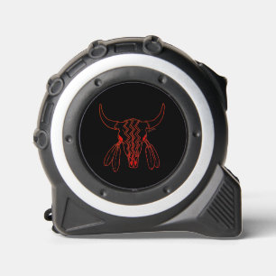Red Ghost Dance Buffalo line black tape measure