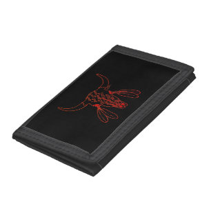 Red Ghost Dance Buffalo line black wallet