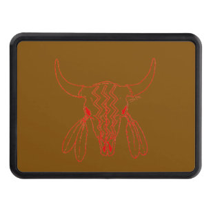 Red Ghost Dance Buffalo line brown hitch receiver Cover