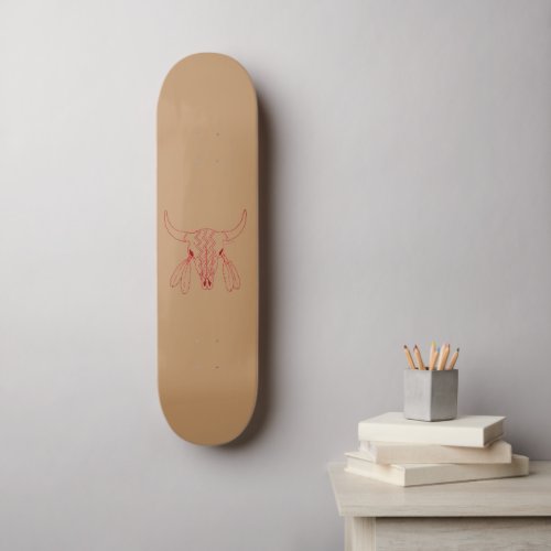 Red Ghost Dance Buffalo line skateboard