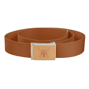 Red Ghost Dance Buffalo line tan belt