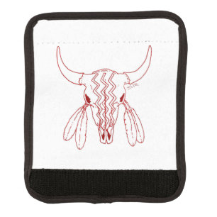 Red Ghost Dance Buffalo line white handle wrap