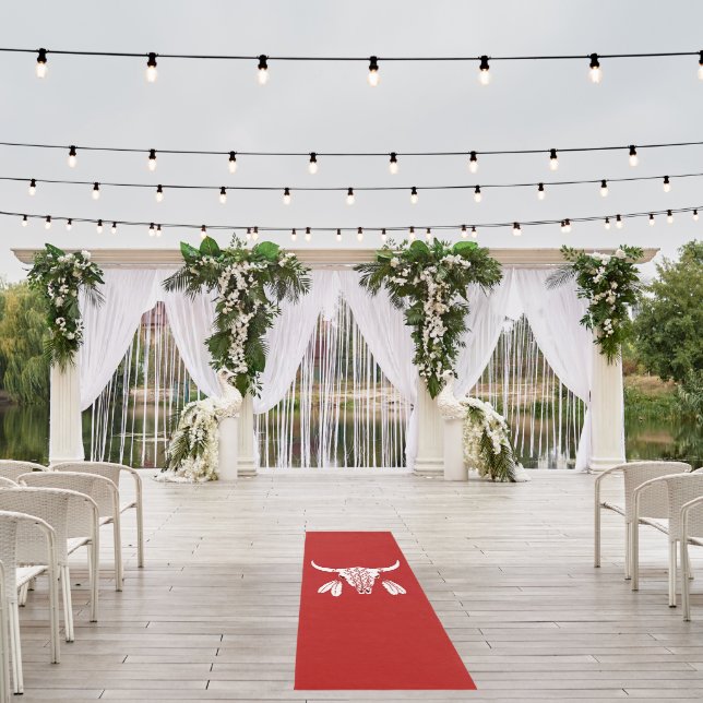 Red Ghost Dance Buffalo outdoor runner rug (Insitu (Wedding 1))