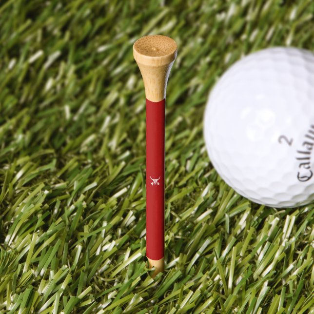 Red Ghost Dance Buffalo red bamboo golf tee (Grass)