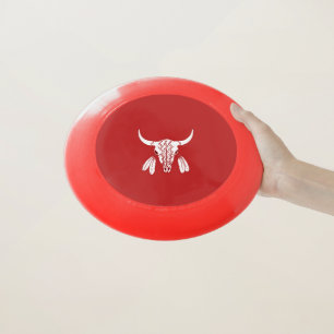 Red Ghost Dance Buffalo red Frisbee