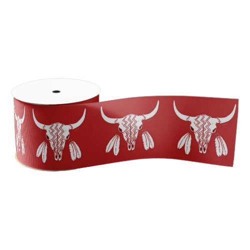 Red Ghost Dance Buffalo ribbon spool