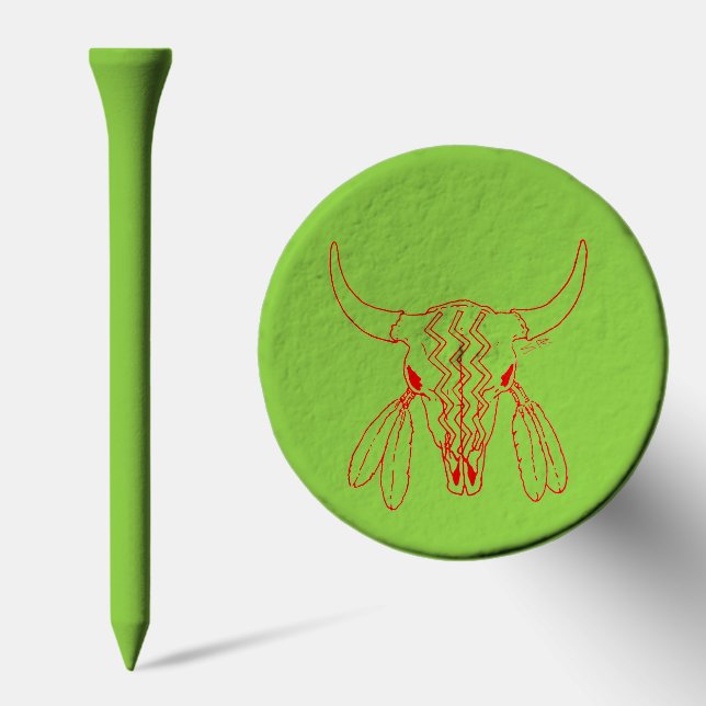 Red Ghost Dance Buffalo rl green golf tee top (Combo)