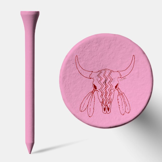 Red Ghost Dance Buffalo rl pink golf tee top (Combo)