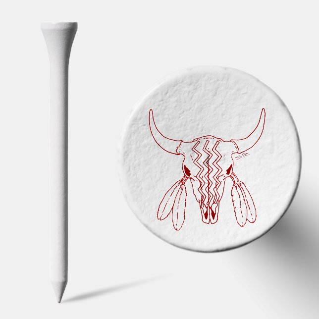 Red Ghost Dance Buffalo rl white golf tee top (Combo)