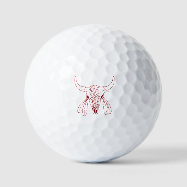 Red Ghost Dance Buffalo value golf balls 12 pk (Front)