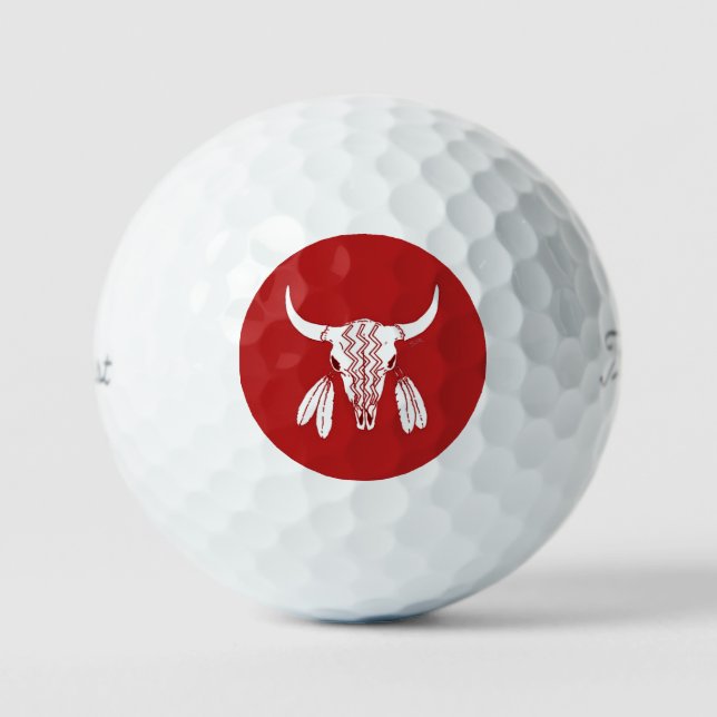 Red Ghost Dance Buffalo value golf balls 12 pk (Front)