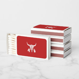Red Ghost Dance Buffalo white matchboxes