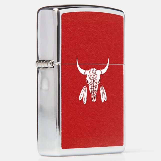 Red Ghost Dance Buffalo Zippo lighter (Right)