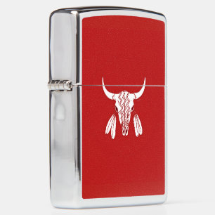 Red Ghost Dance Buffalo Zippo lighter