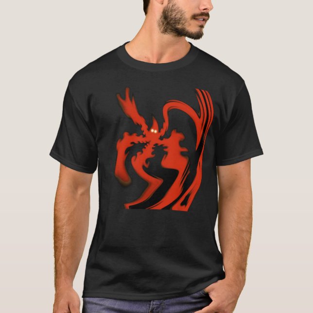 Red ghost falling backwards T-Shirt (Front)