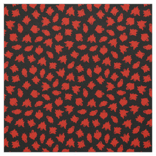 Red Ghost Happy Halloween Modern Fabric