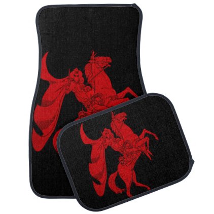 red ghost rider car floor mat