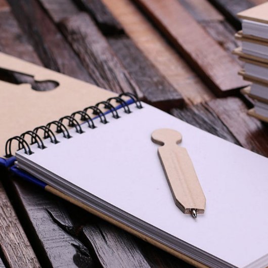 Red Gift Set: Monogram Keychain & Spiral Notebook (Inside)