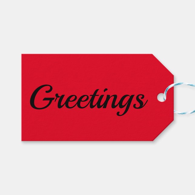 Red Gift Tags (Front (Horizontal))