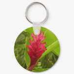Red Ginger Flower (Alpinia) Tropical Keychain