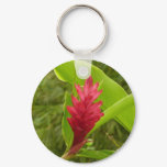 Red Ginger Flower (Alpinia) Tropical Keychain