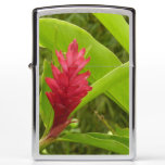 Red Ginger Flower (Alpinia) Tropical Zippo Lighter