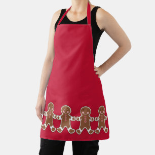 Red Gingerbread Apron
