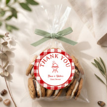 Red Gingham Baby Q Barbecue Baby Shower