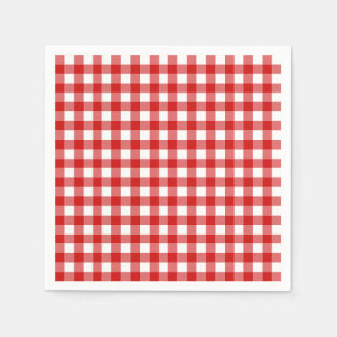 Red Gingham Baby-Q Barbecue BBQ Baby Shower  Napkins