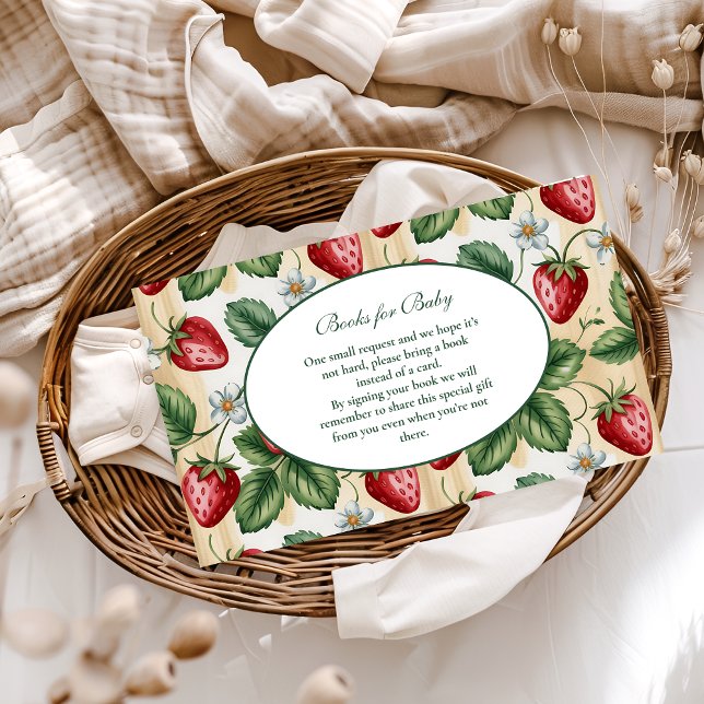 Red Gingham Berry Books for Baby  Enclosure Card (Creator Uploaded)