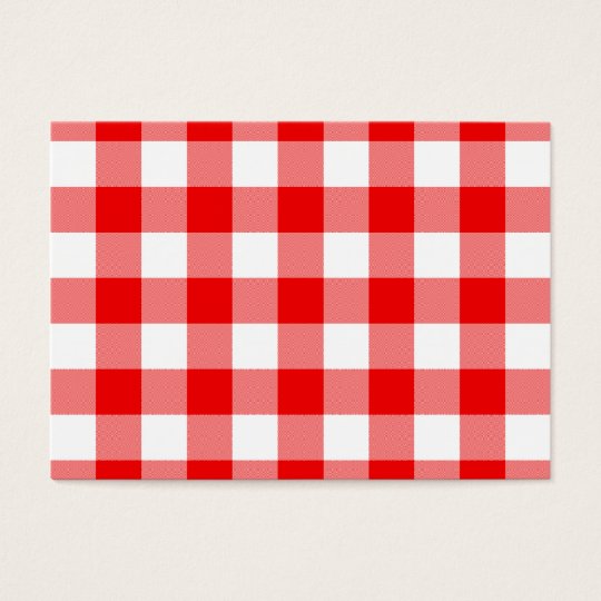 Red Gingham Business Card